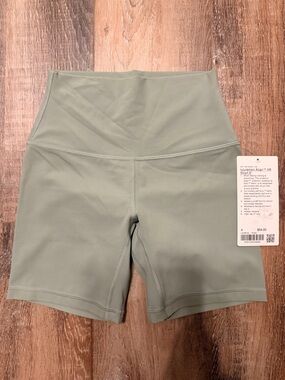 lululemon athletica High-Rise Bike Shorts in Sage Green